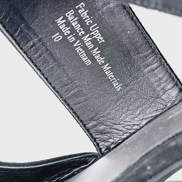 Coach And Four Drina Women's Black D'Orsay Strap Zipper Back Heels Sz 10 - Picture 3 of 9